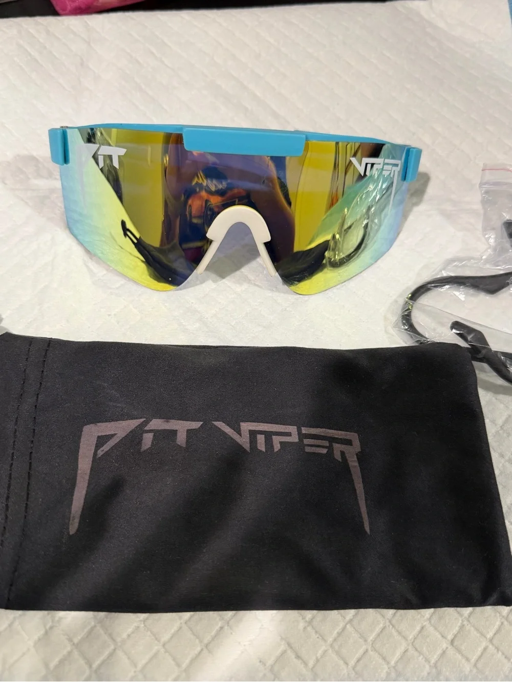 Men’s Aqua Blue Mirrored Sports Swim Goggles